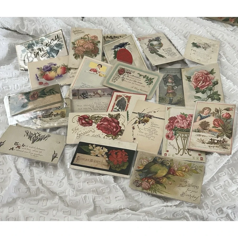 Vintage Postcard Lot of 20+ Post Cards, Some Written On & Some Blank - Both Pics